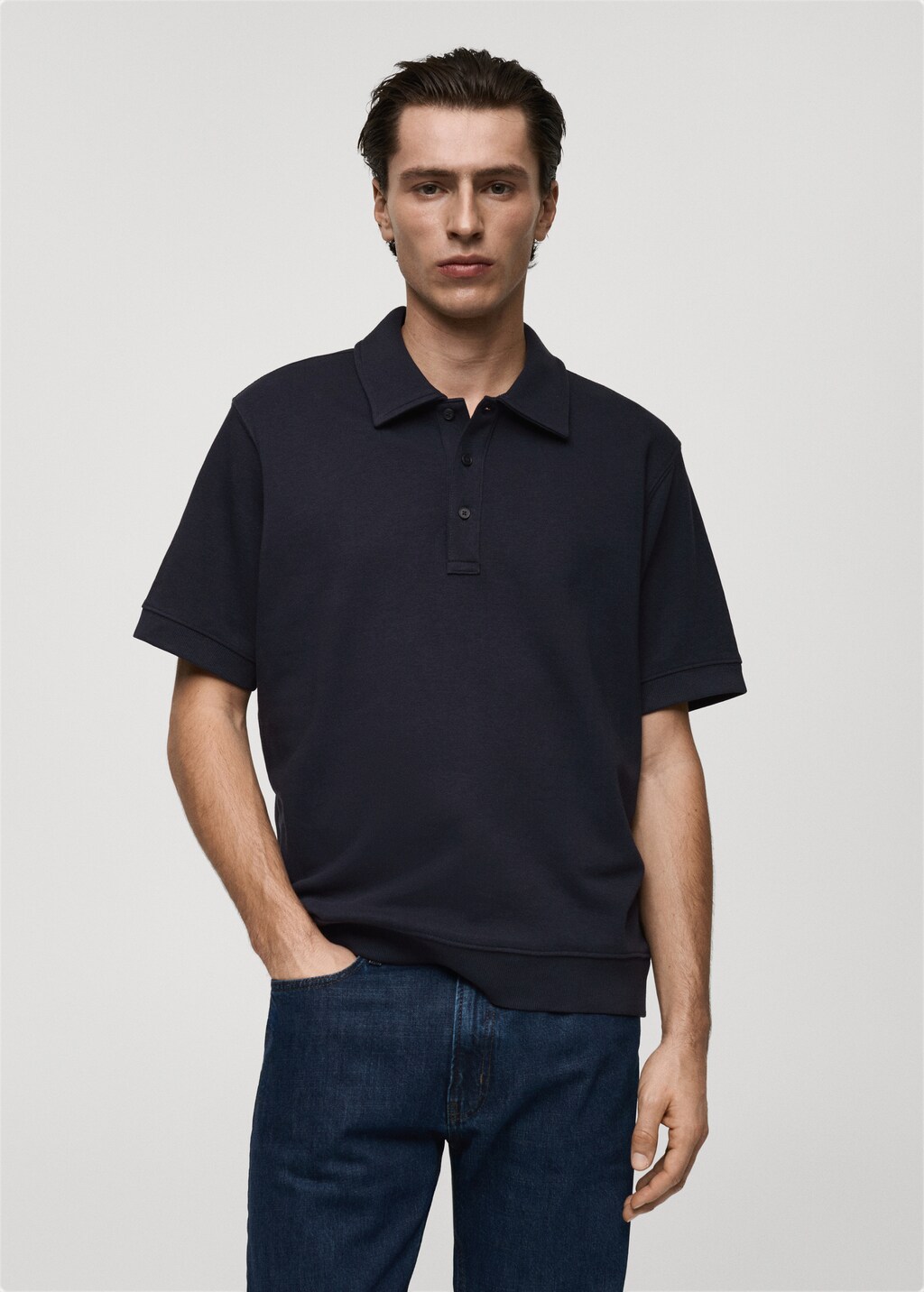 Regular-fit cotton polo shirt