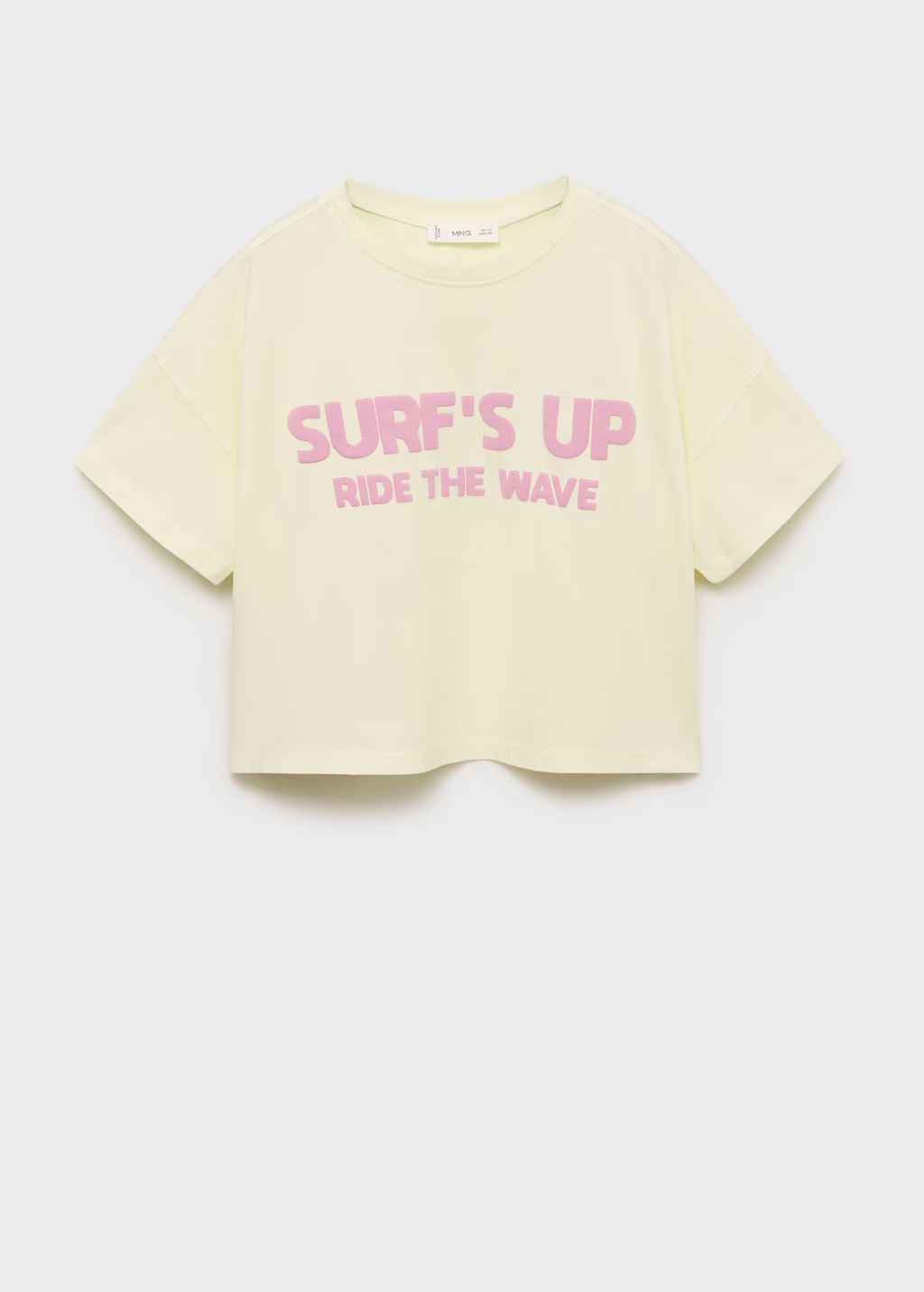 Embossed message t-shirt