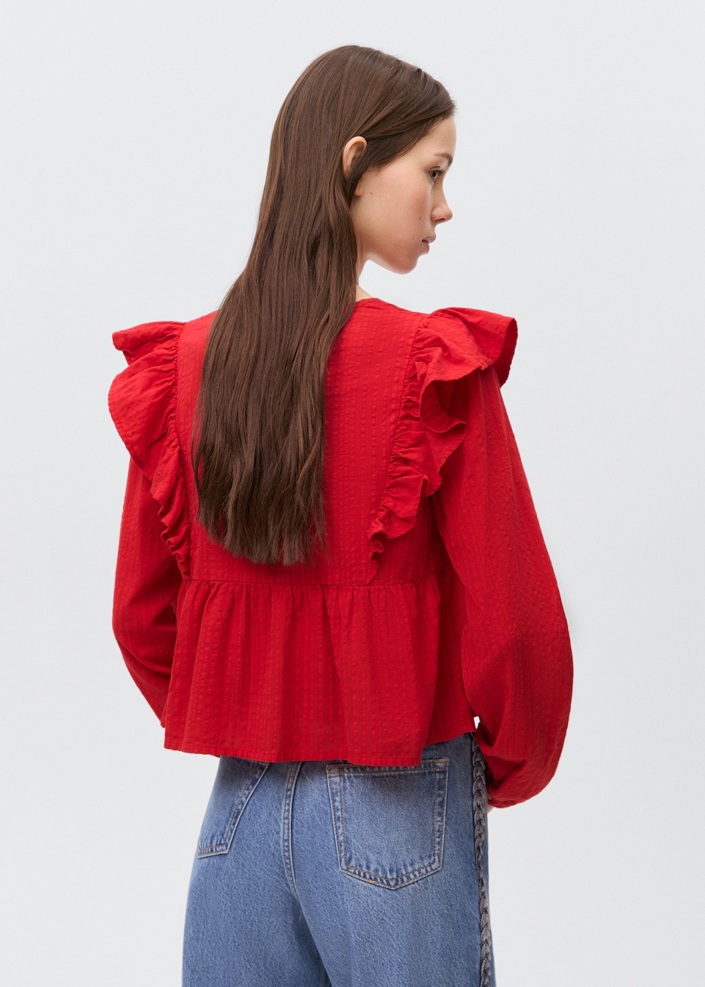 Ruffle shoulders blouse 4 Ruffle shoulders blouse