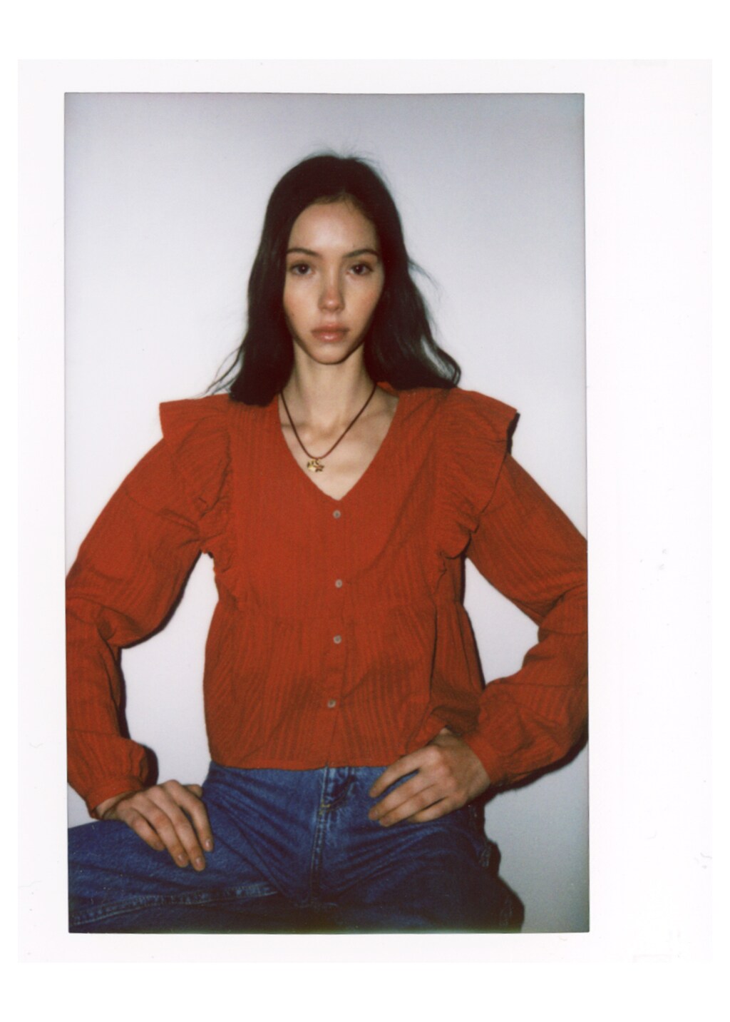 Ruffle shoulders blouse 6 Ruffle shoulders blouse