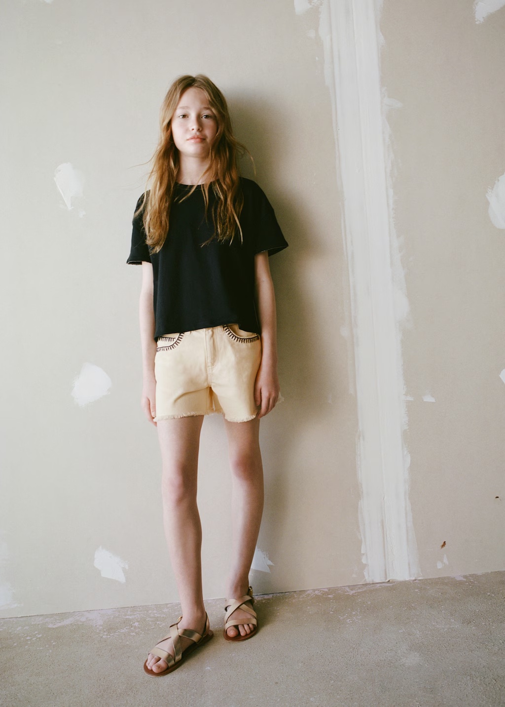 Bead detail T-shirt