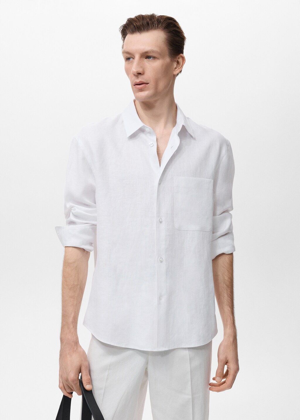 100% linen shirt with pocket