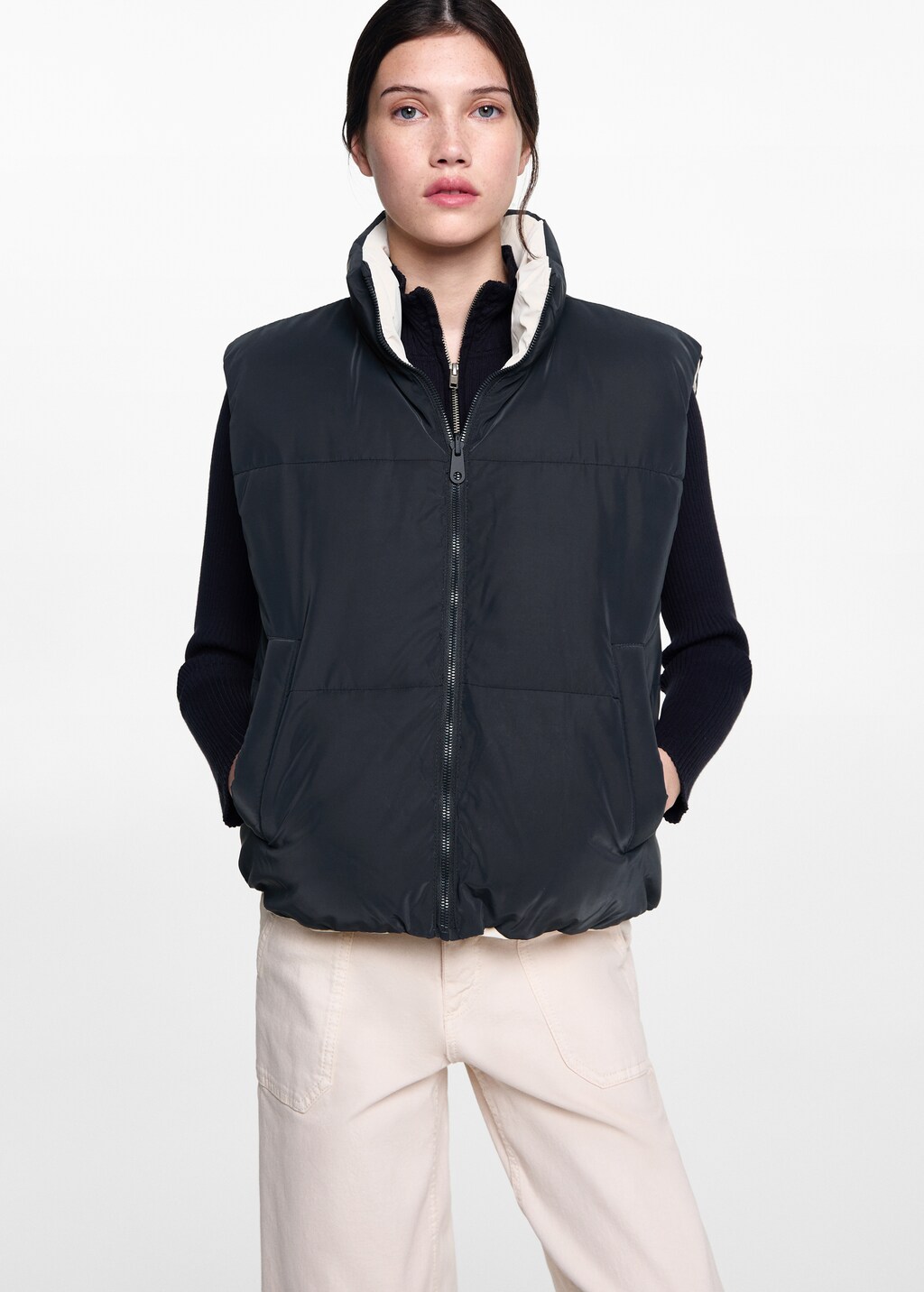 Reversible quilted gilet