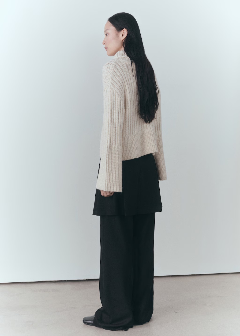 Turtleneck sweater with unstitched detail 4 Turtleneck sweater with unstitched detail