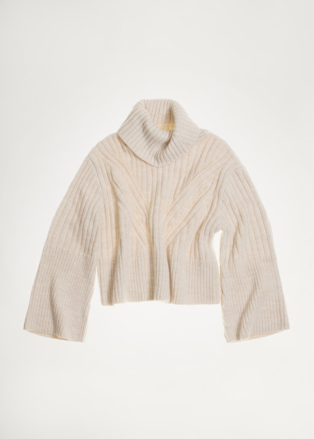 Turtleneck sweater with unstitched detail 6 Turtleneck sweater with unstitched detail