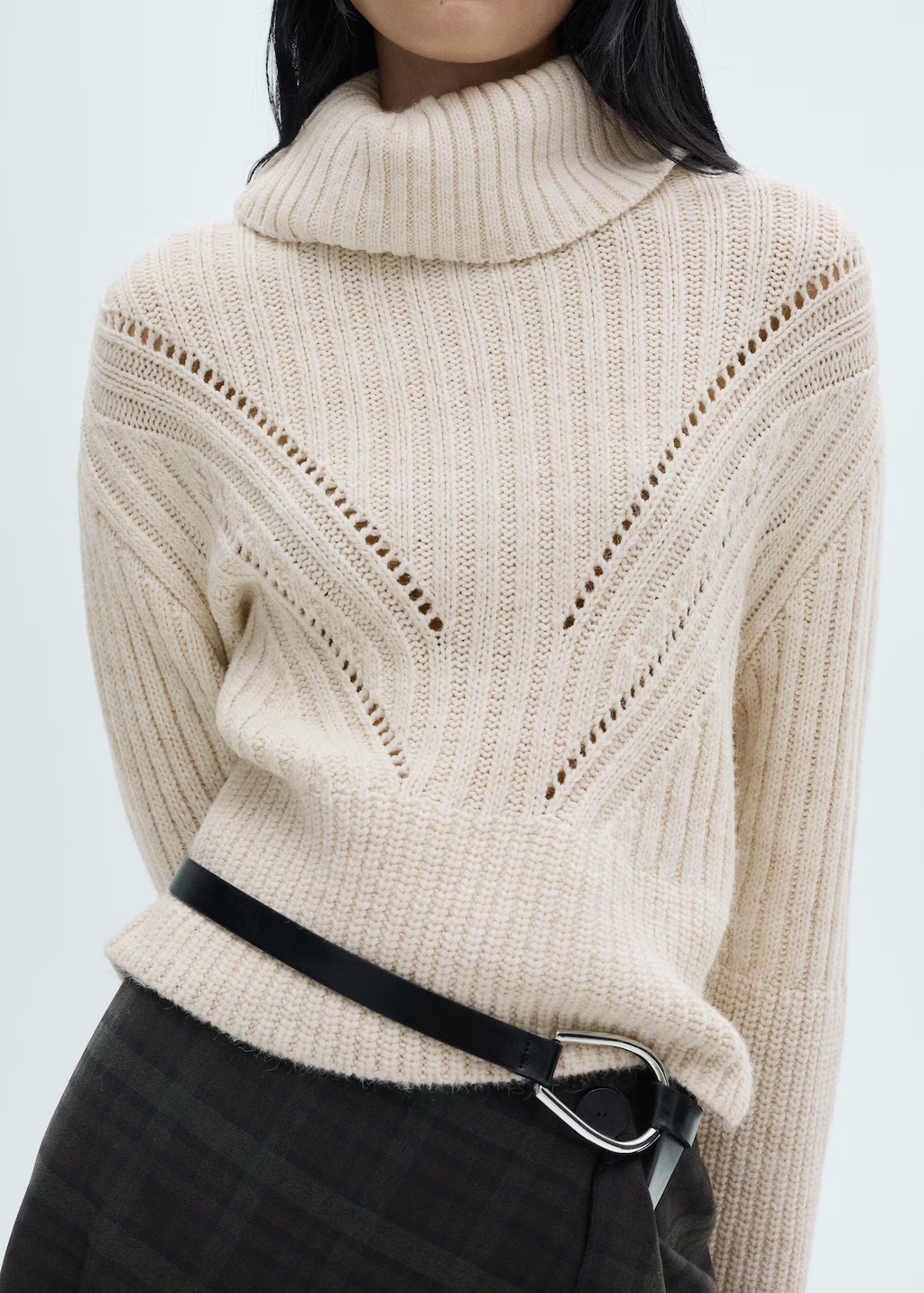 Turtleneck sweater with unstitched detail 7 Turtleneck sweater with unstitched detail