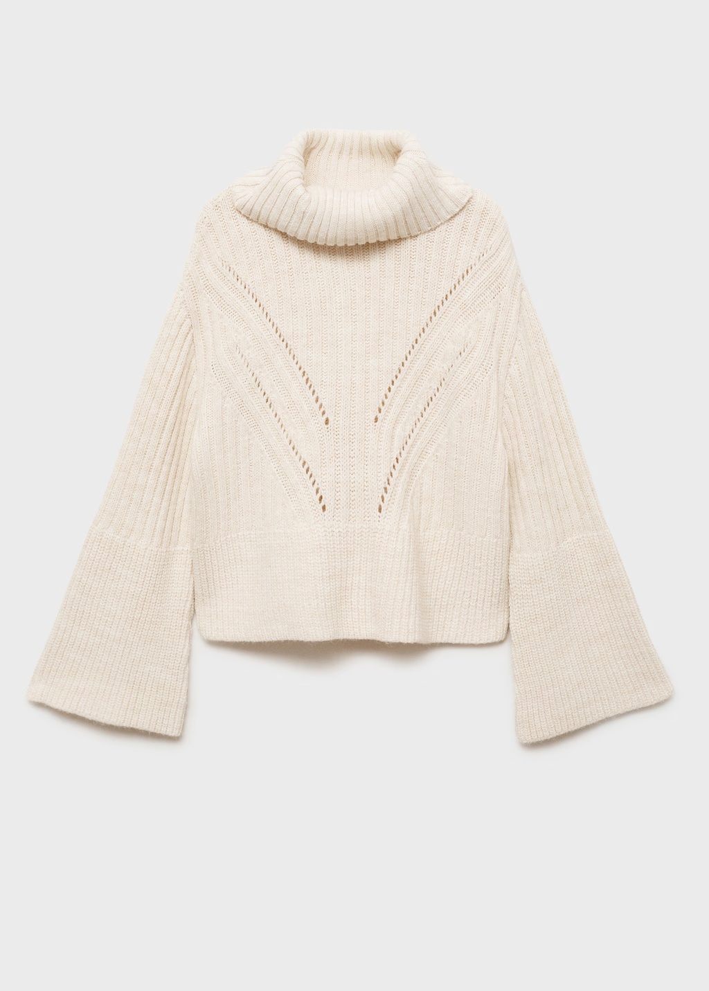Turtleneck sweater with unstitched detail 9 Turtleneck sweater with unstitched detail
