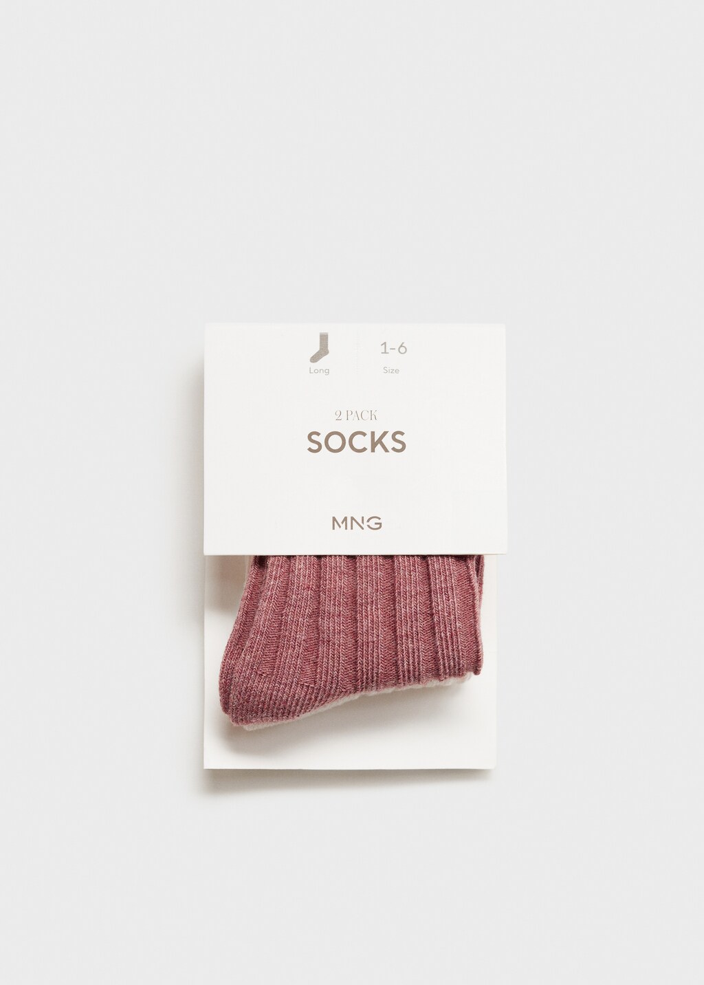 2 pack contrasting ribbed socks