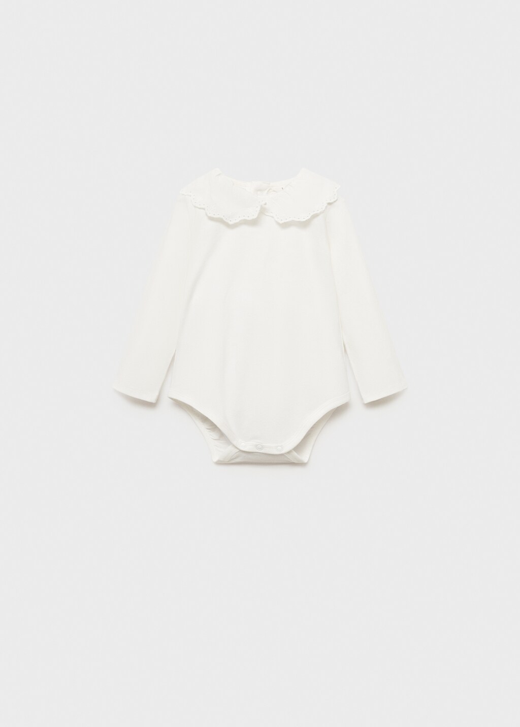 Embroidered babydoll-neck body