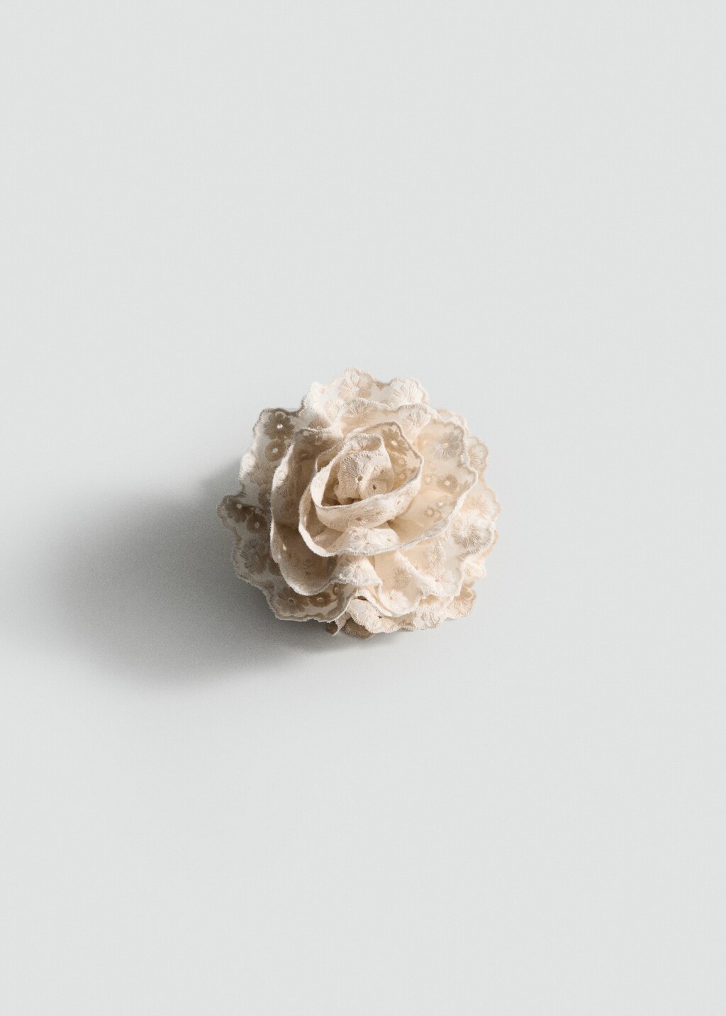 Embroidered flower clip