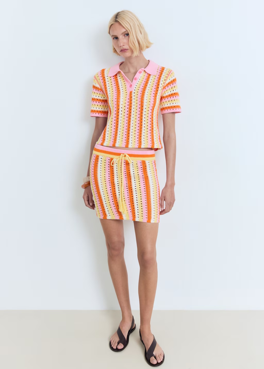 Two-tone striped crochet skirt 3 Two-tone striped crochet skirt