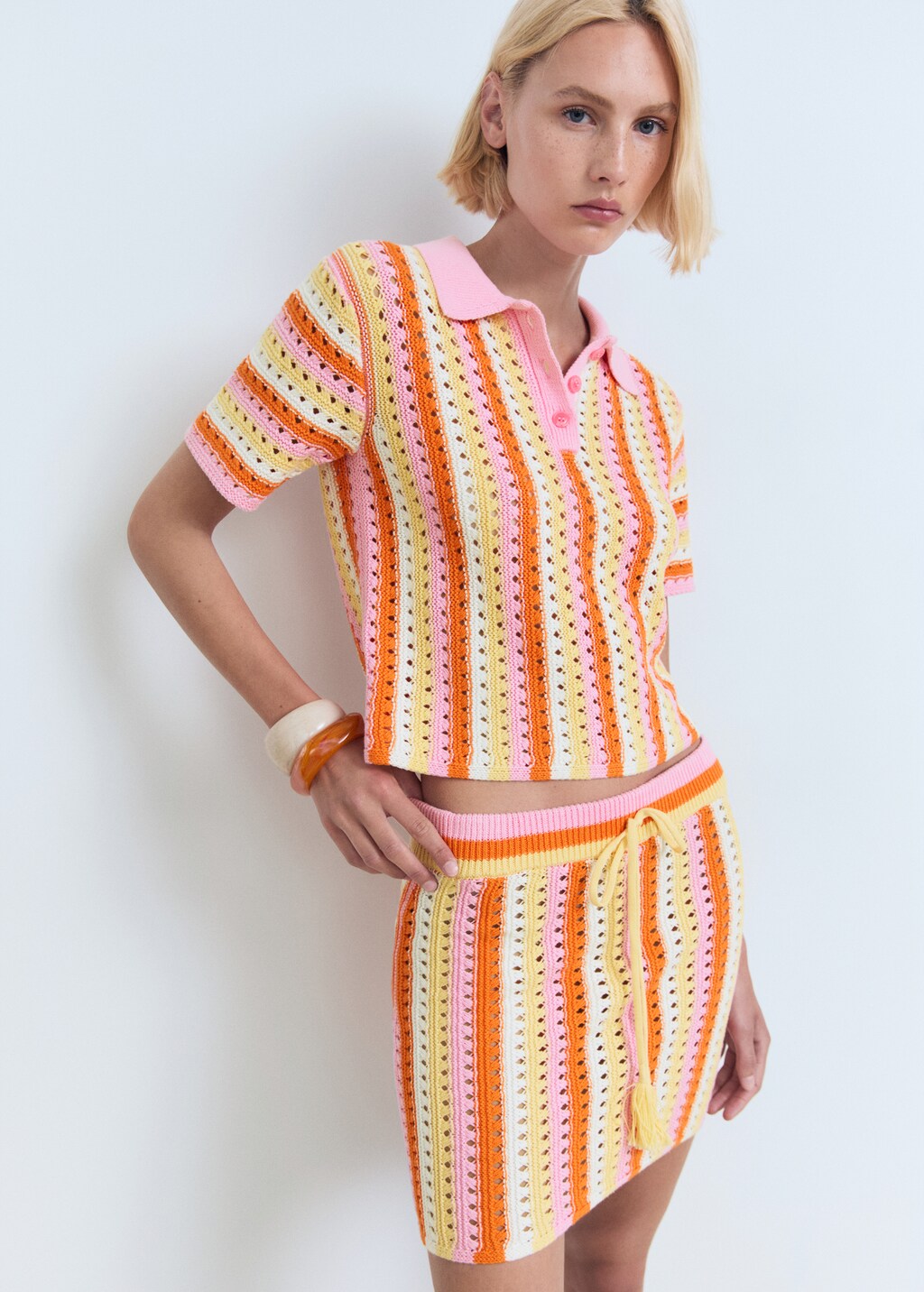 Two-tone striped crochet skirt 5 Two-tone striped crochet skirt