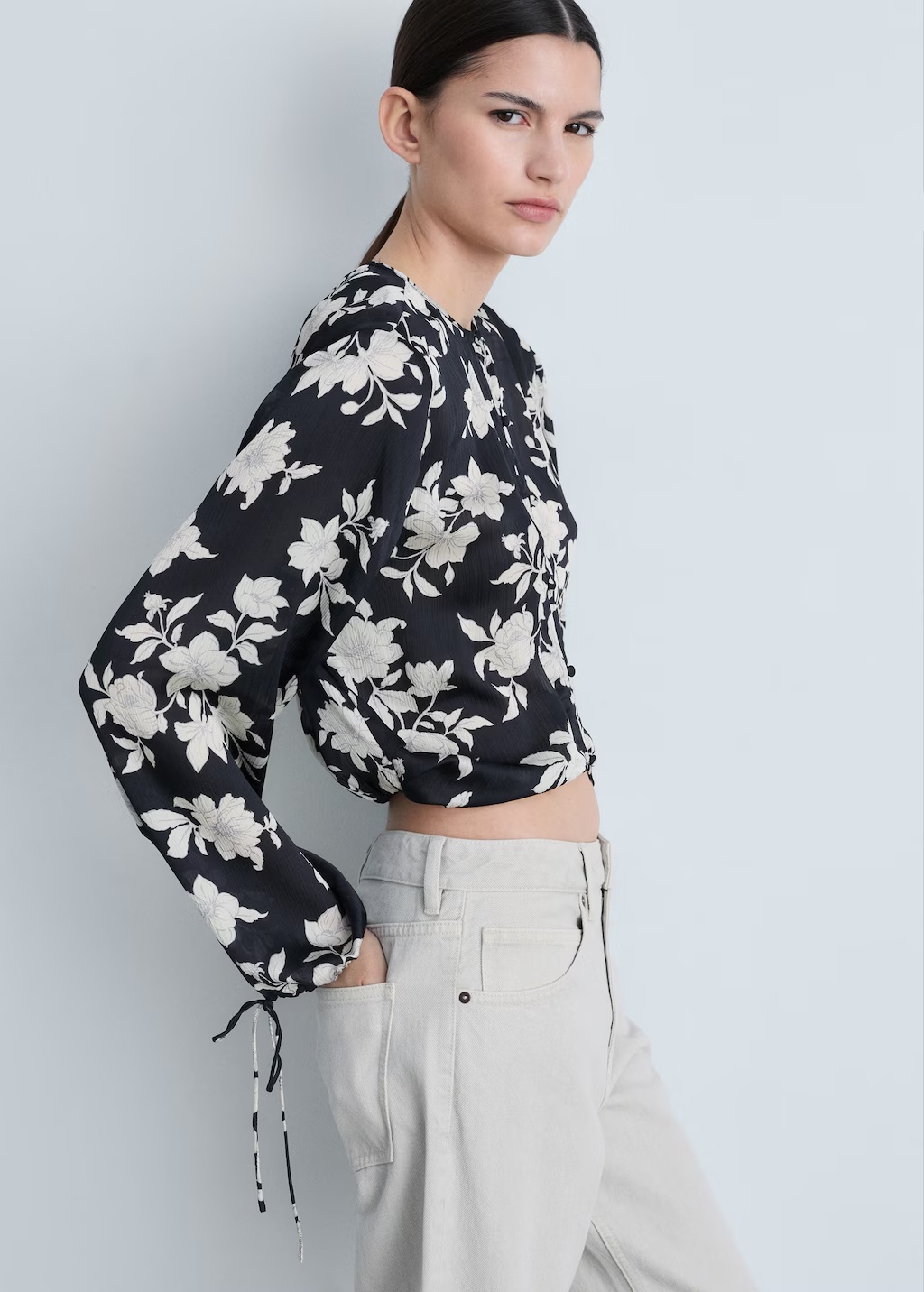 Floral print blouse