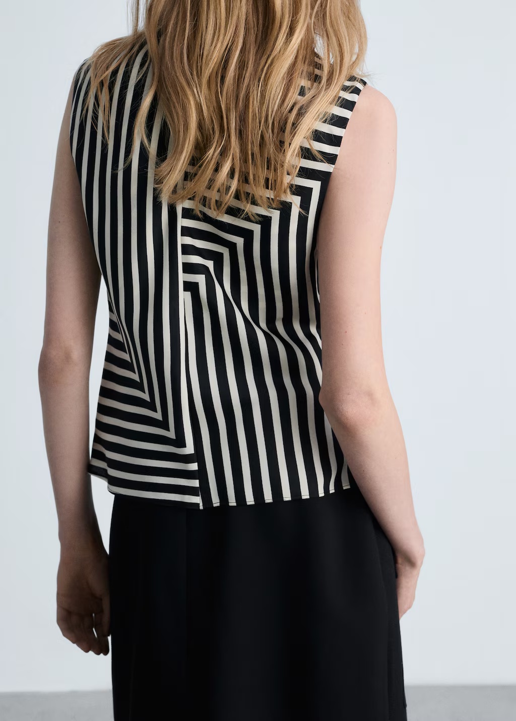 Striped perkins-neck blouse 4 Striped perkins-neck blouse