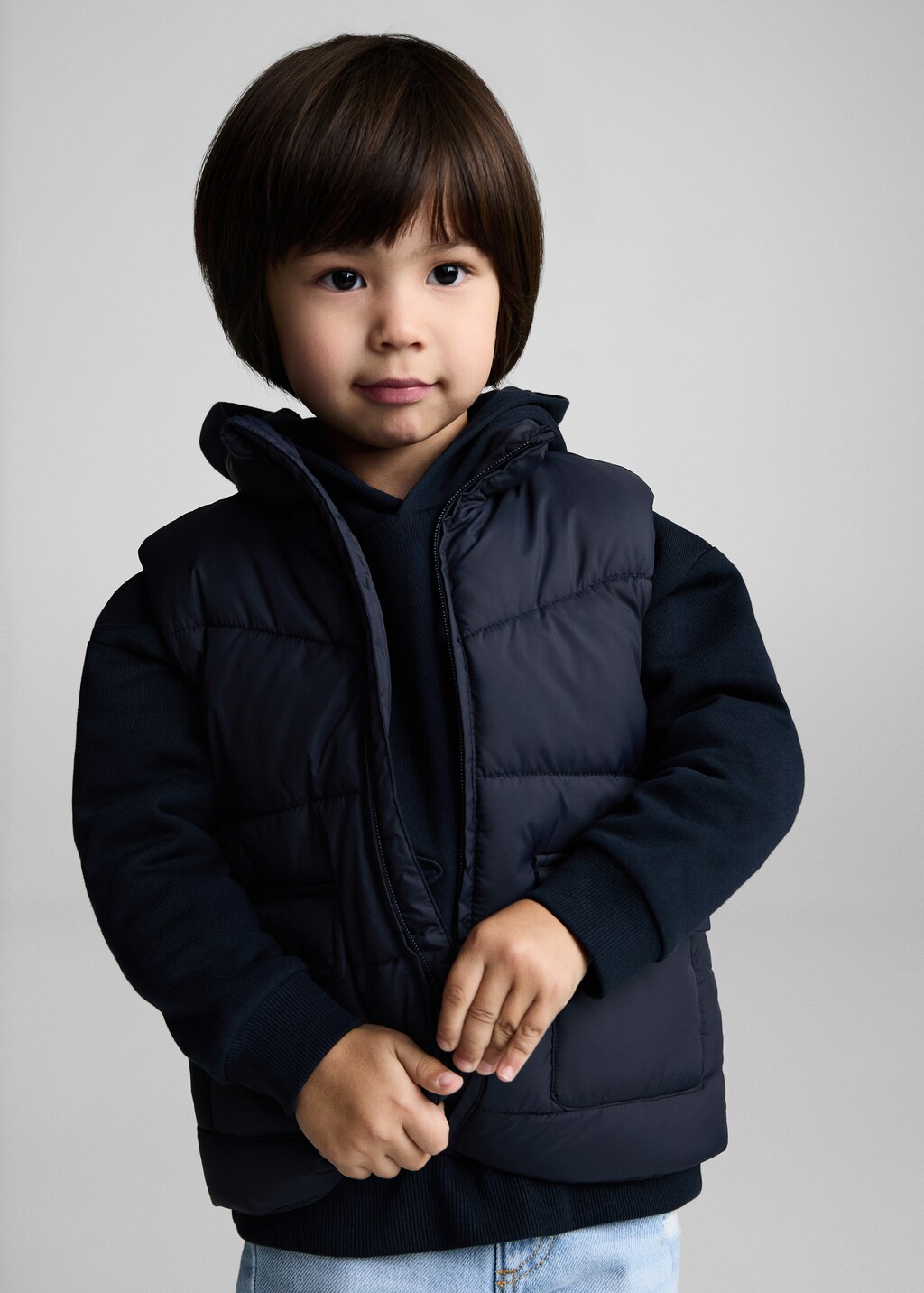 Quilted gilet with pockets