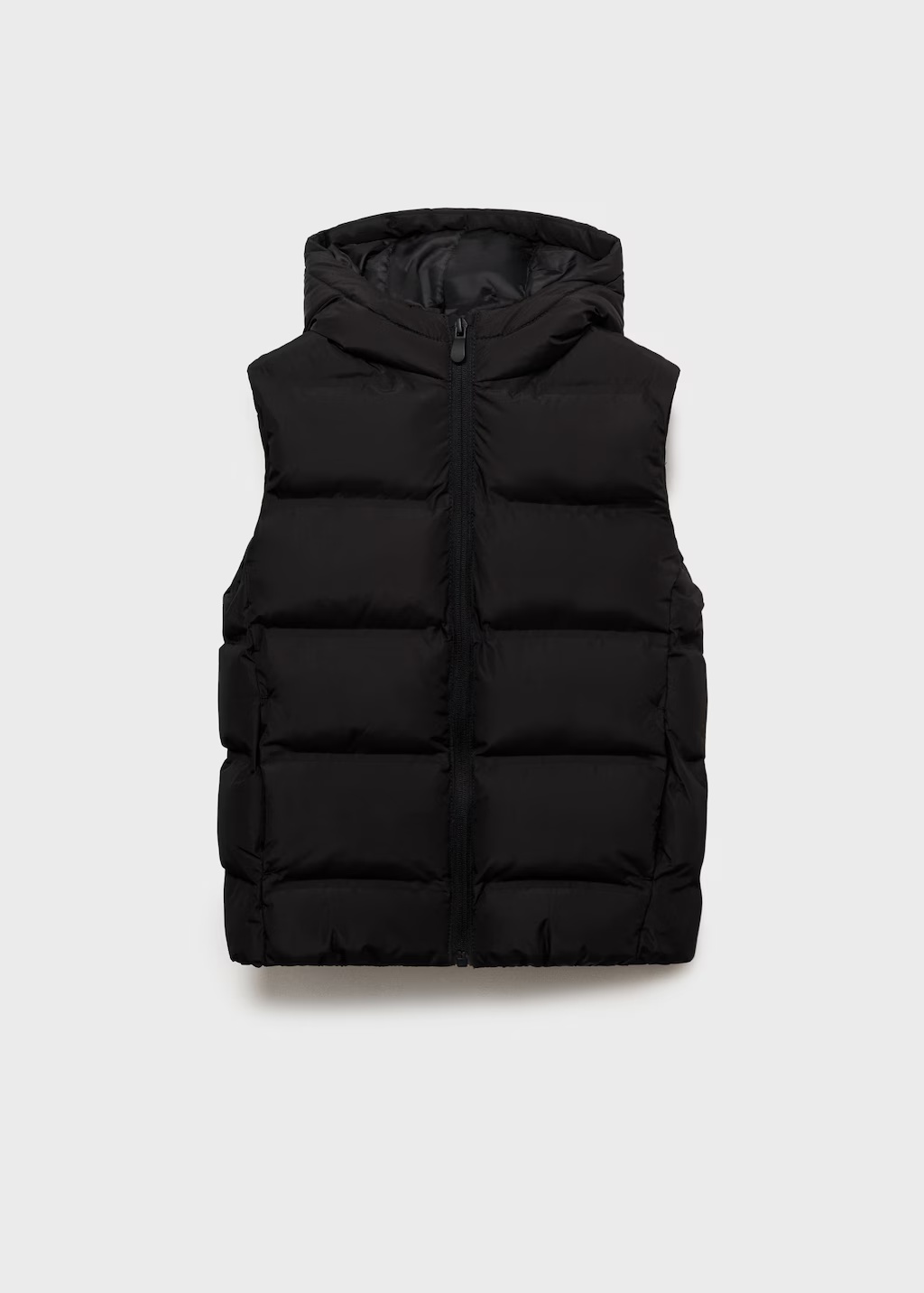 Quilted gilet with hood
