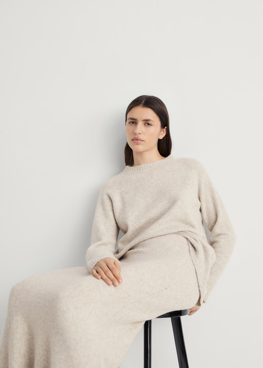 Long knitted skirt