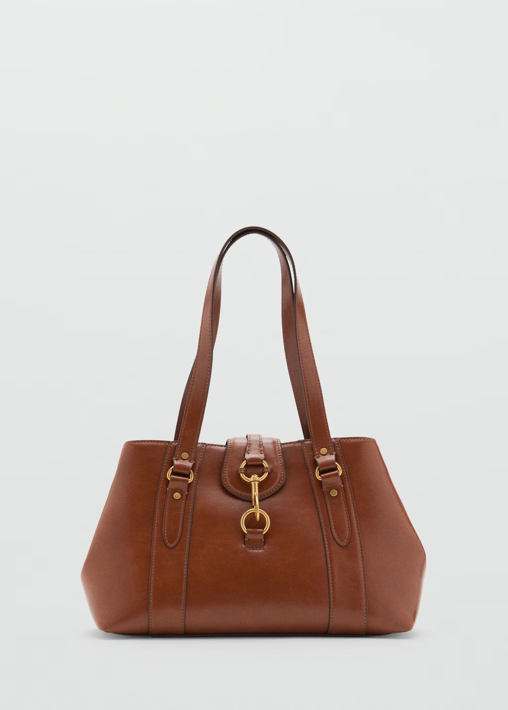 Large shoulder bag with hook fastener