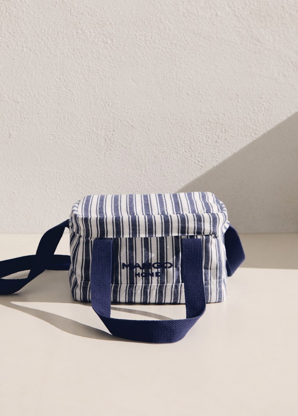 Striped food cooler bag
