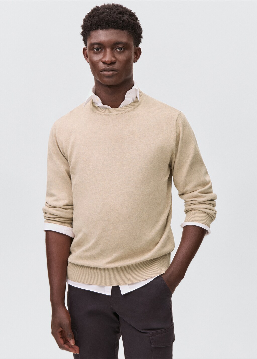 Knitted cotton sweater