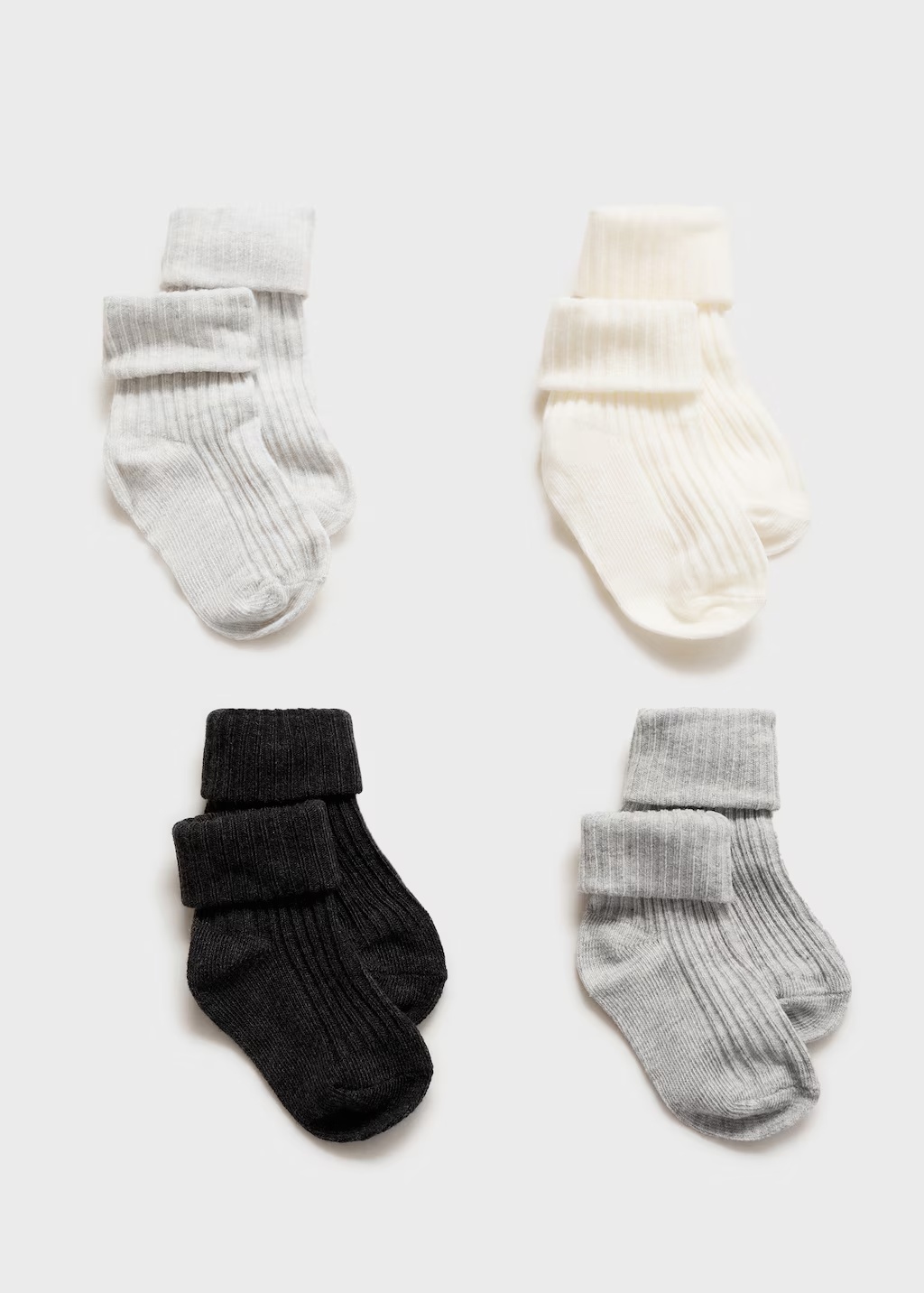 4 pack ribbed socks