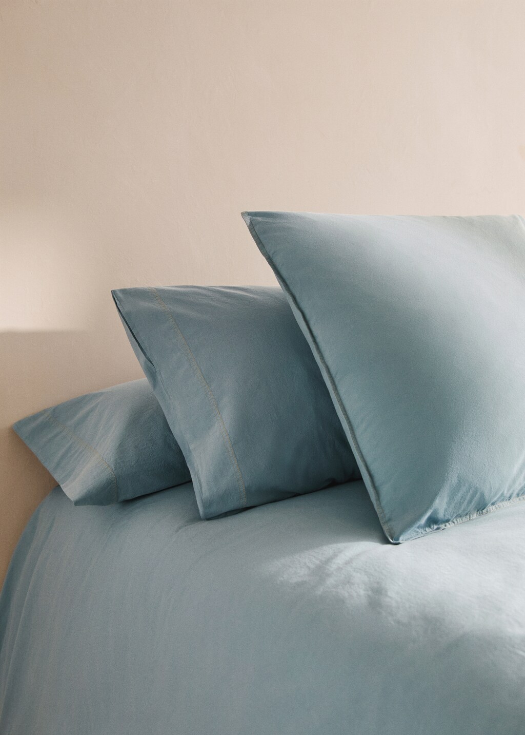 Children's washed cotton double-stitched pillowcase 60x60 cm