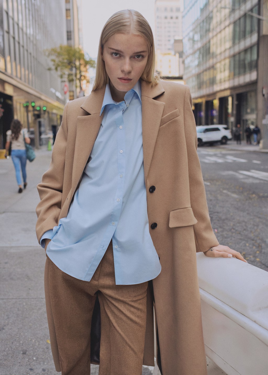 Long structured wool coat