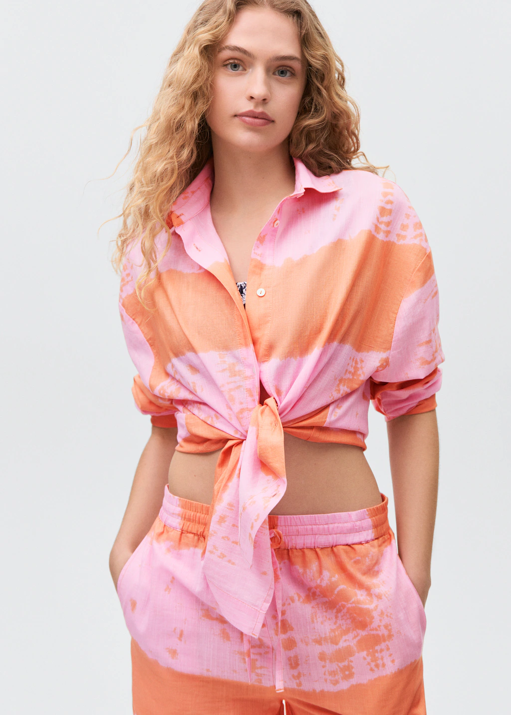 Printed oversize shirt