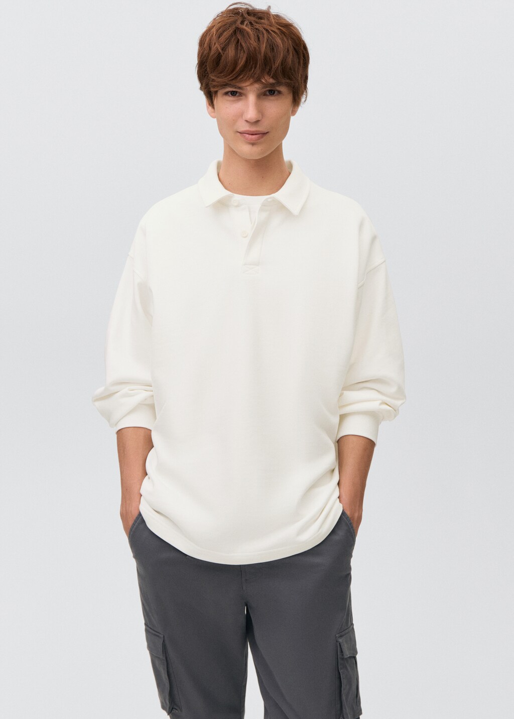 Polo-neck sweatshirt