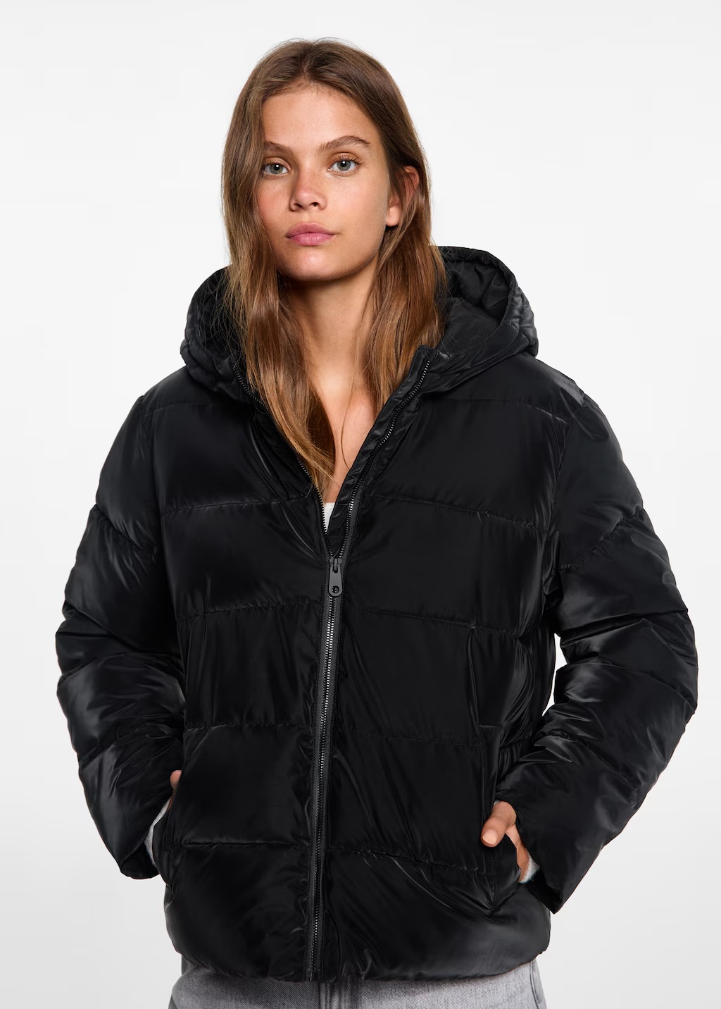 Hood quilted coat