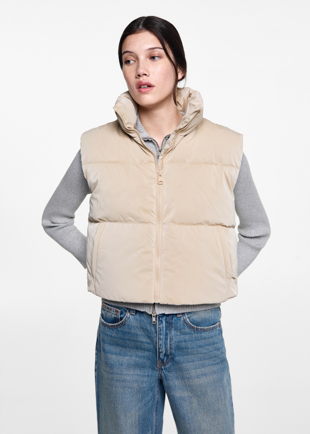 Quilted gilet with pockets