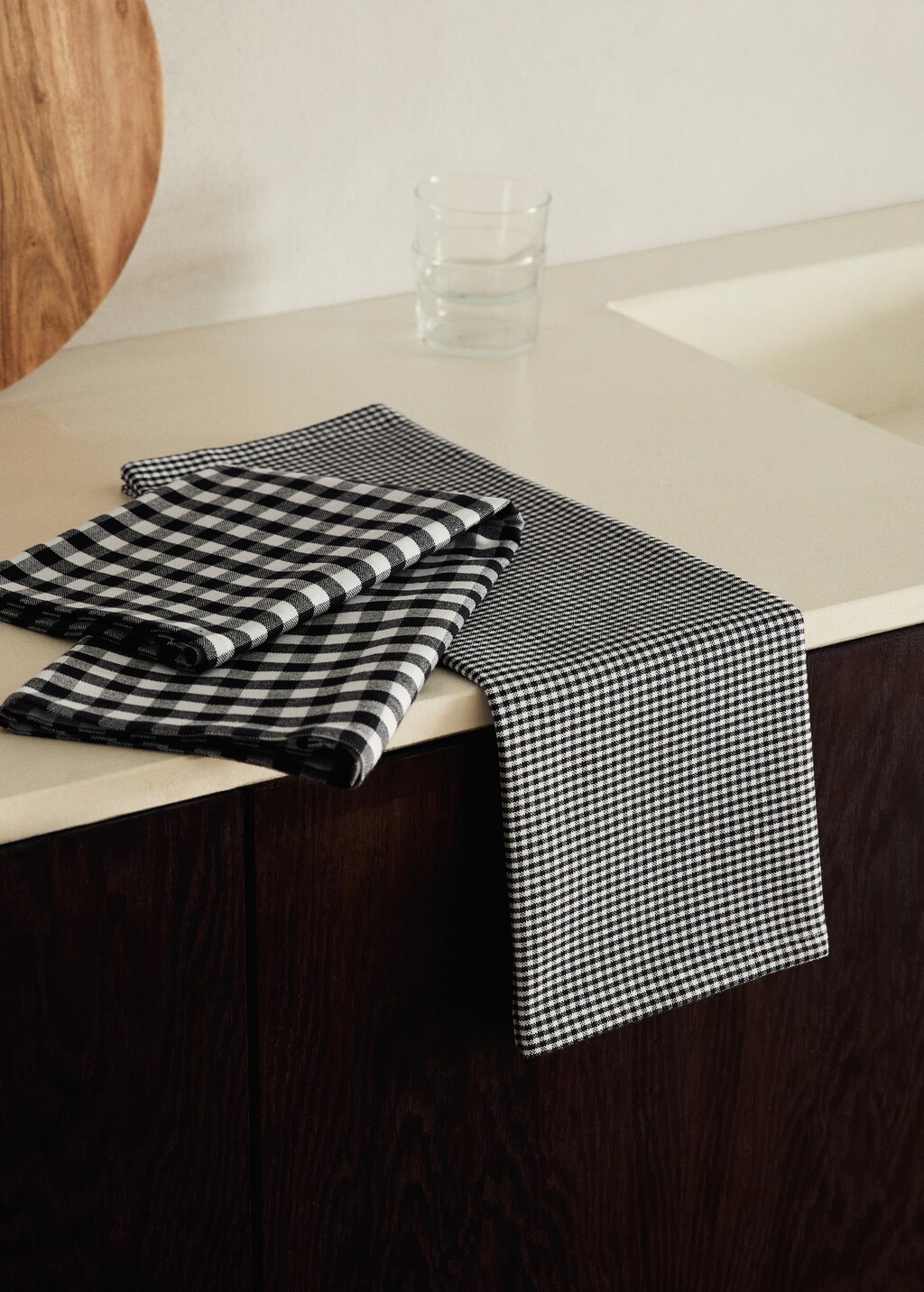 Check cotton kitchen towel