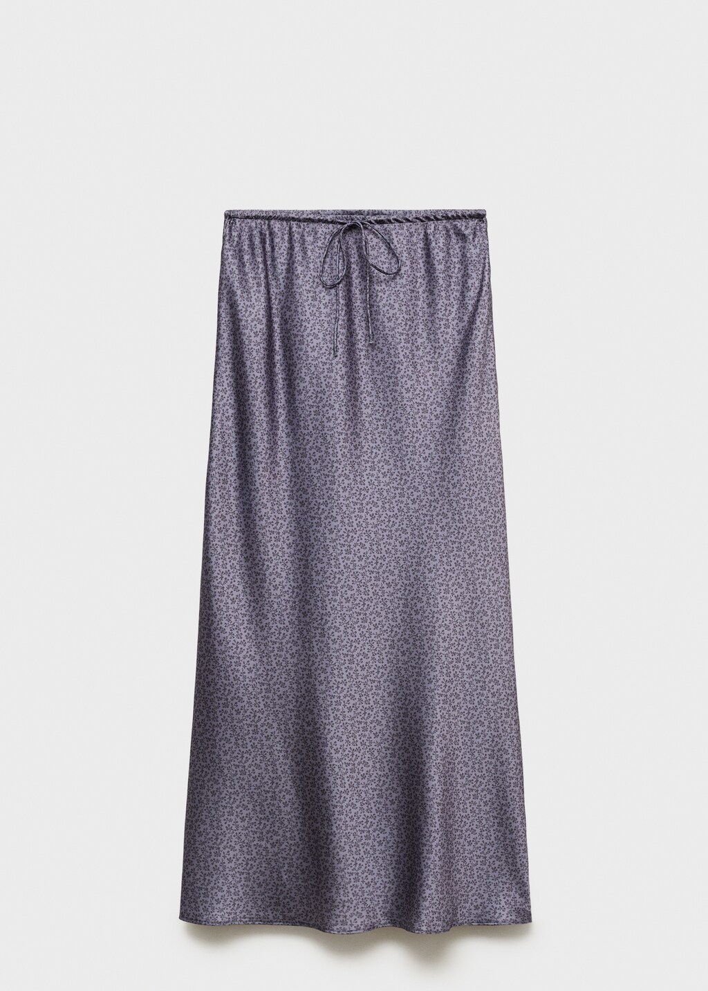 Printed satin skirt