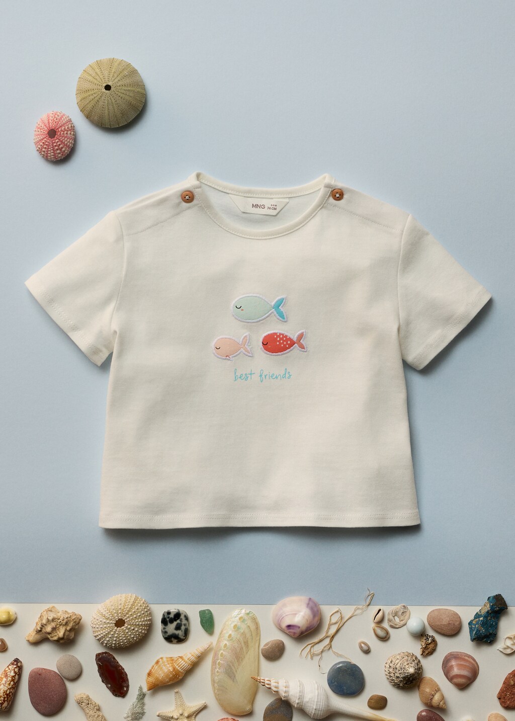 Embossed cotton t-shirt