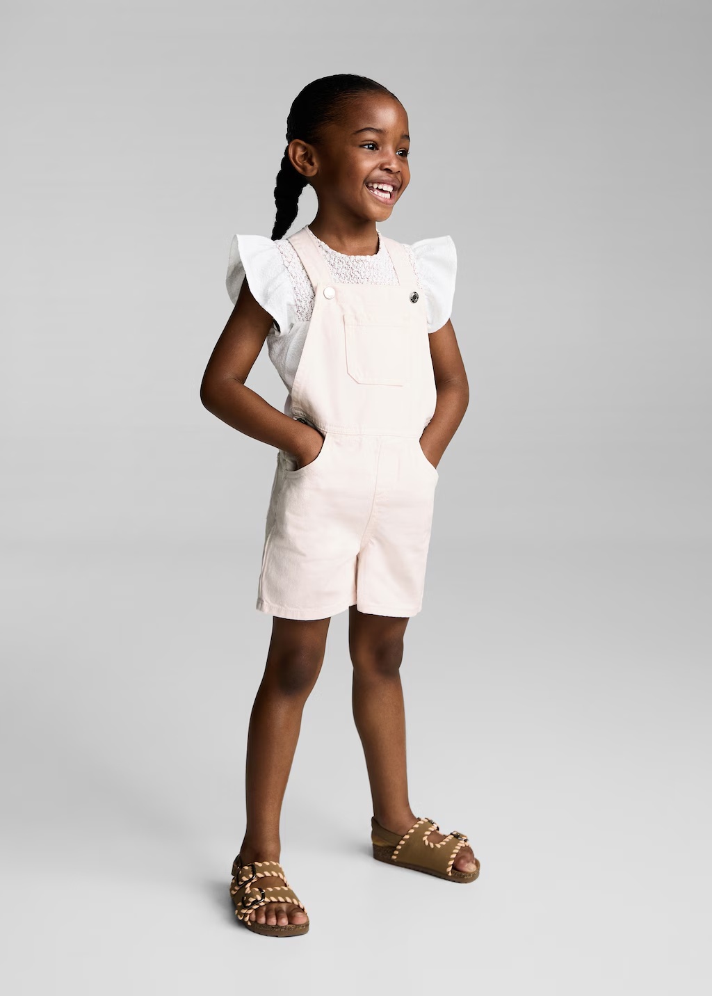 Short denim dungarees
