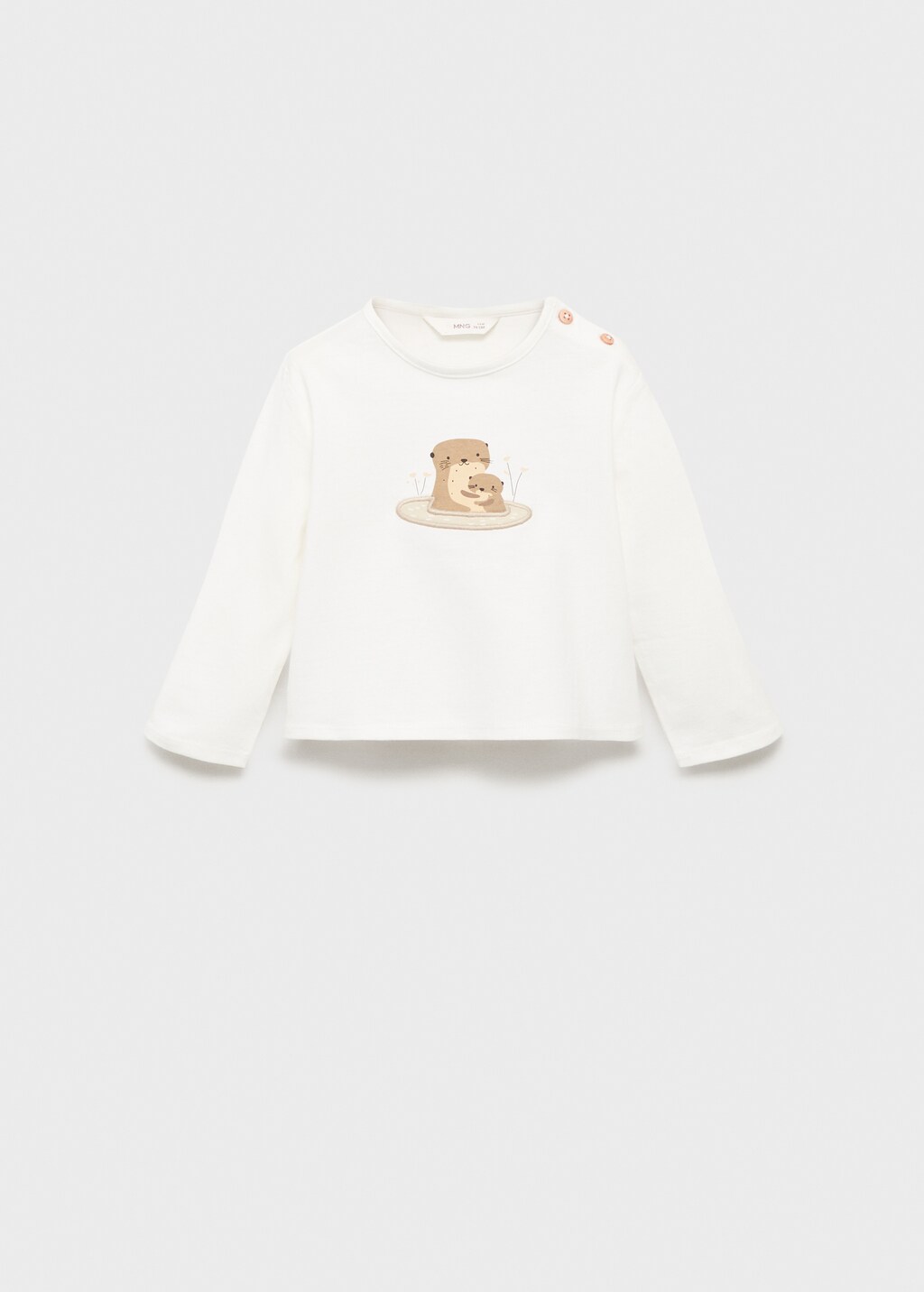 Embroidered printed T-shirt