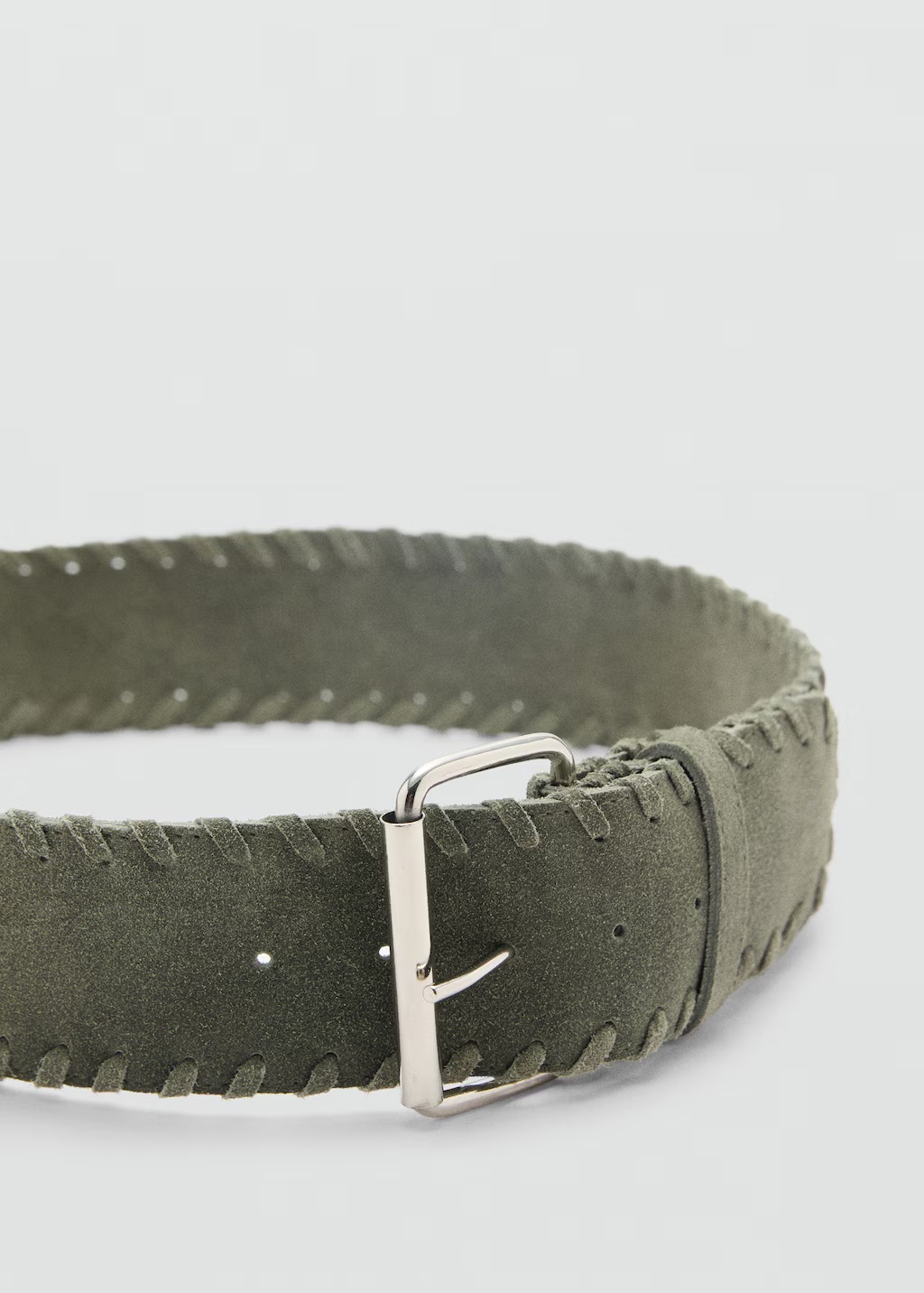 Suede leather belt