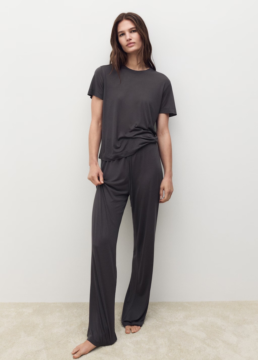 Short-sleeved micro-modal pajama top 3 Short-sleeved micro-modal pajama top