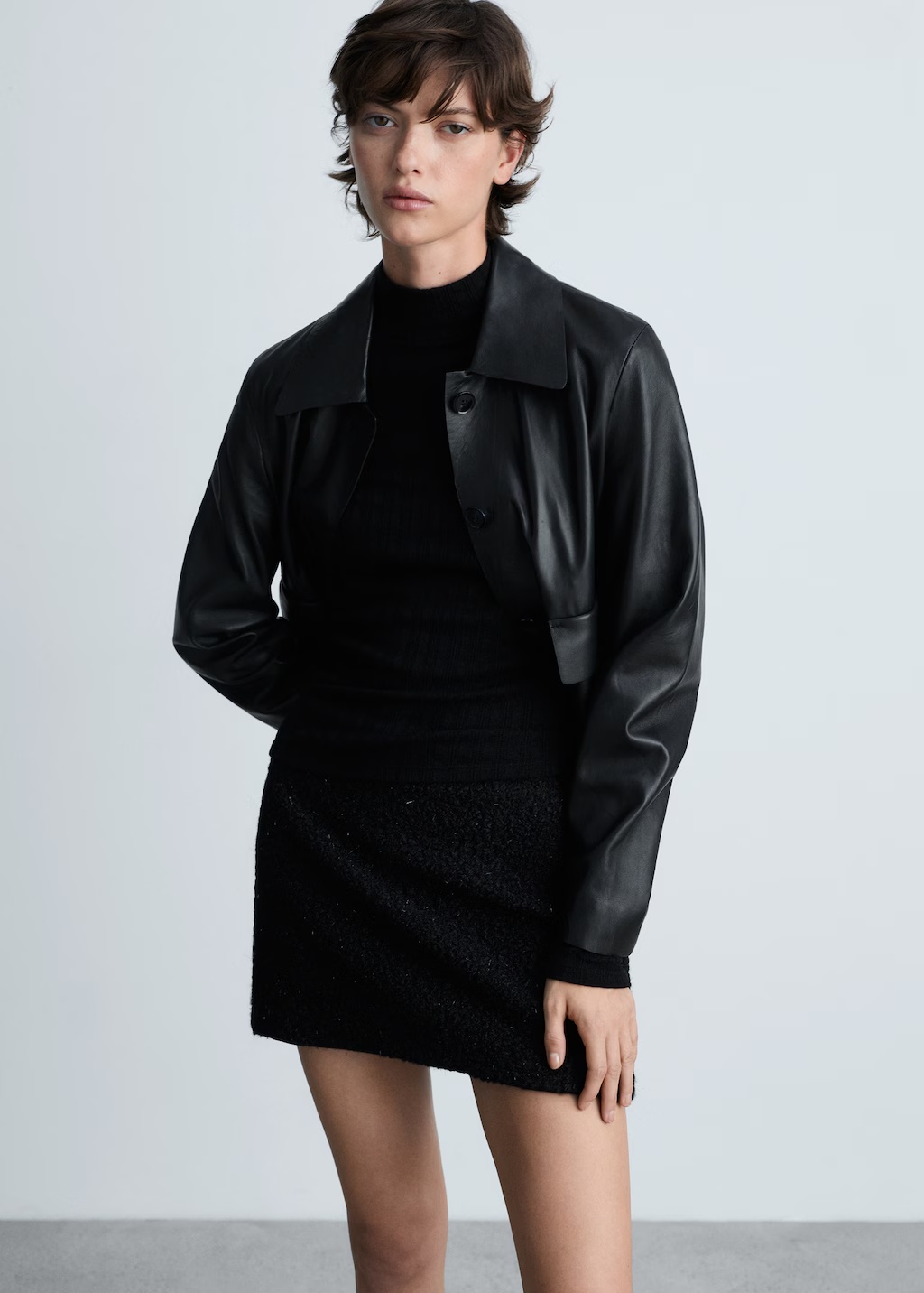 Bouclé mini-skirt