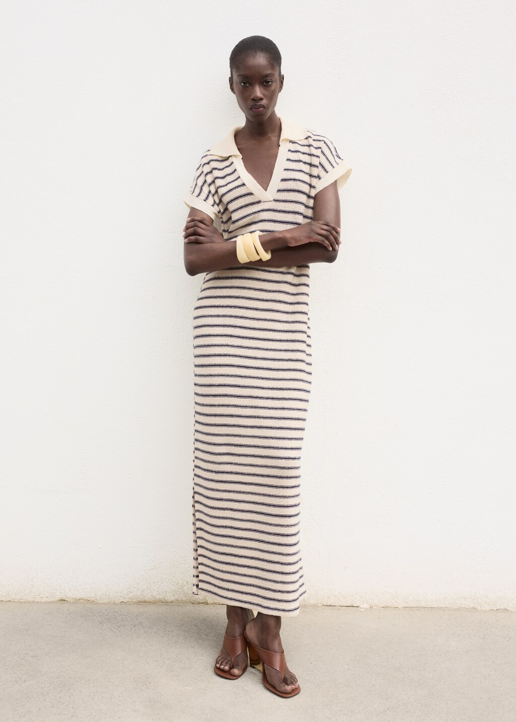Long striped knitted dress 3 Long striped knitted dress