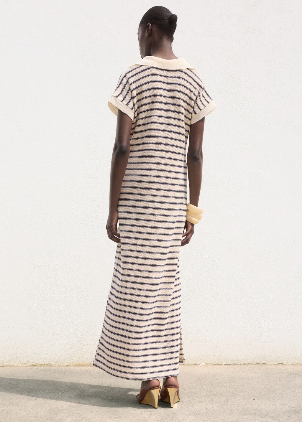 Long striped knitted dress 4 Long striped knitted dress