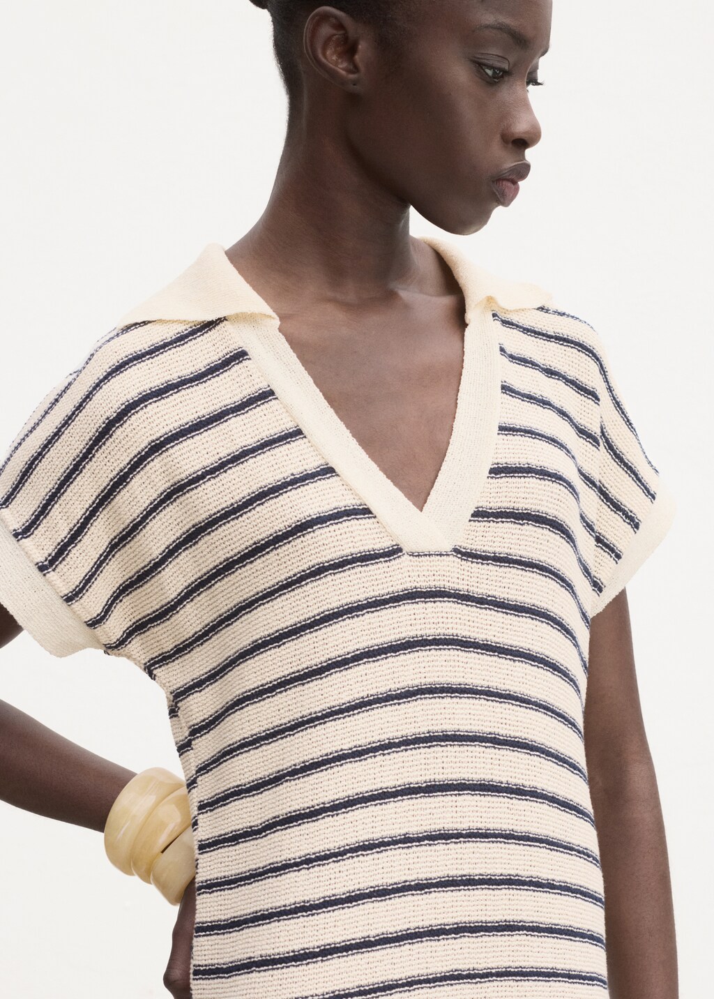 Long striped knitted dress 6 Long striped knitted dress