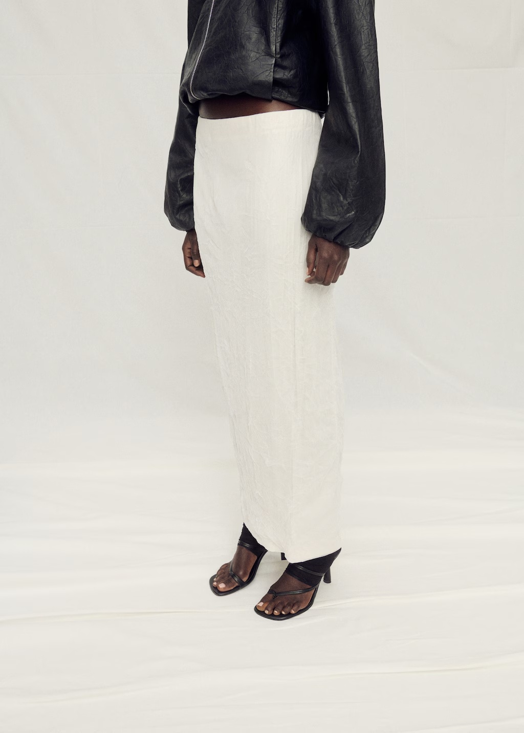 Straight-fit tulle skirt