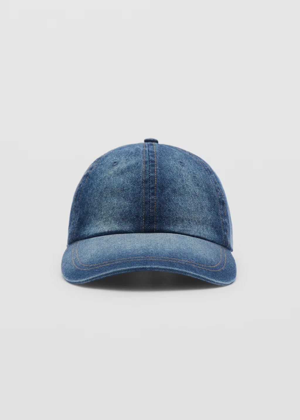 Denim cap with visor