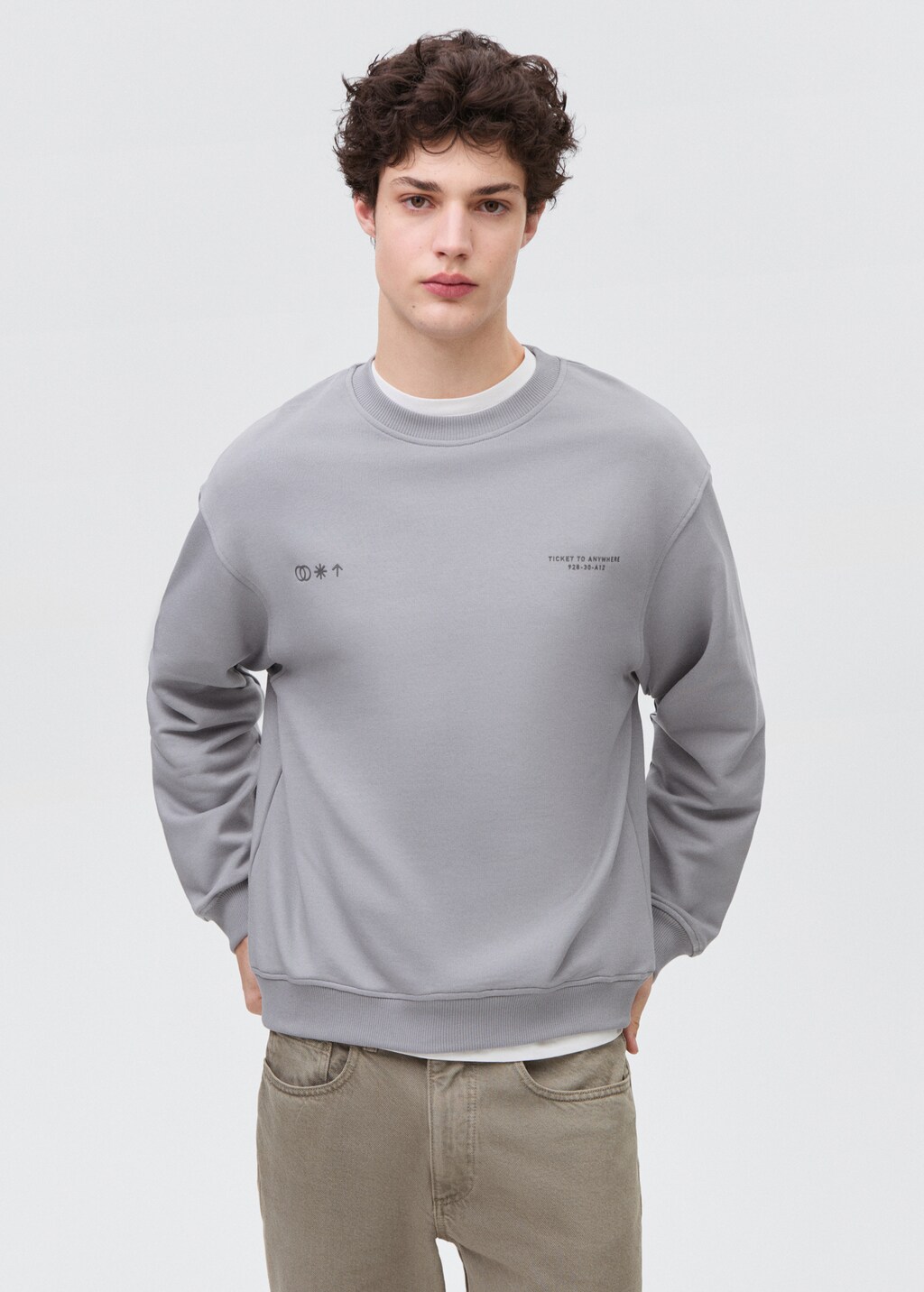 Message cotton sweatshirt