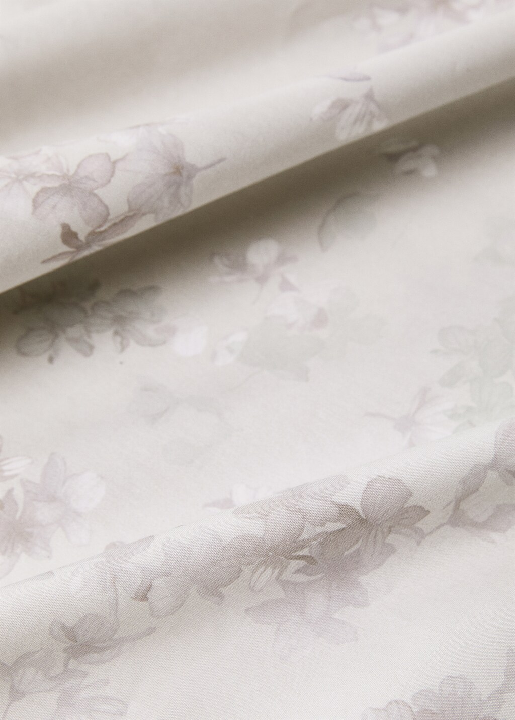Percale cotton top sheet with romantic flower print for 90 cm bed 4 Percale cotton top sheet with romantic flower print for 90 cm bed