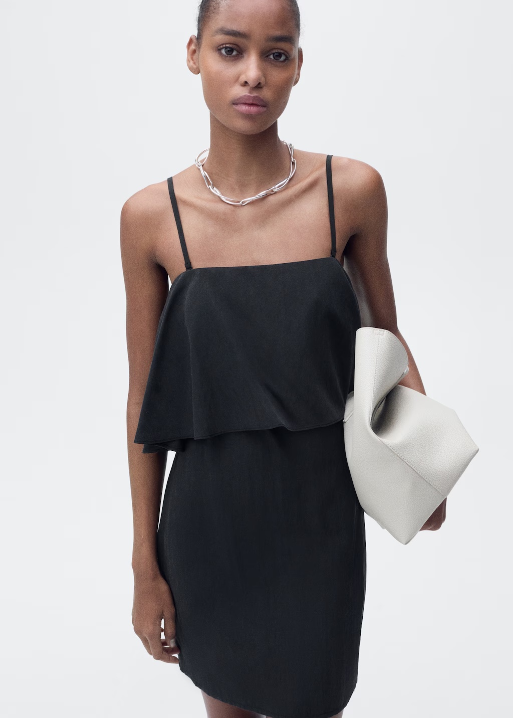 Lyocell dress with ruffles