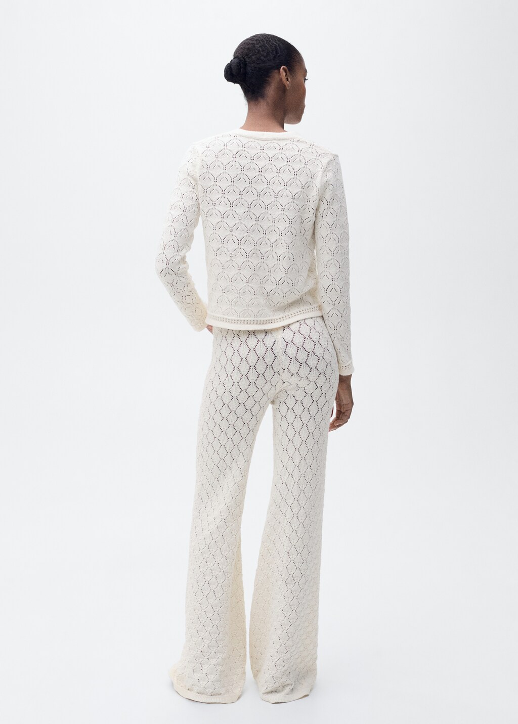 Straight-fit openwork knitted pants 4 Straight-fit openwork knitted pants