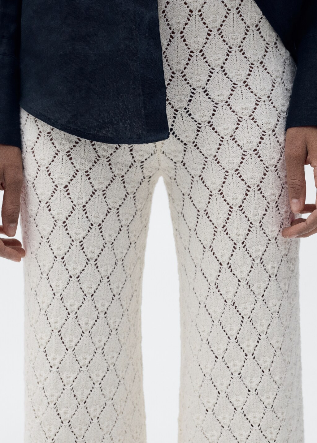 Straight-fit openwork knitted pants 6 Straight-fit openwork knitted pants