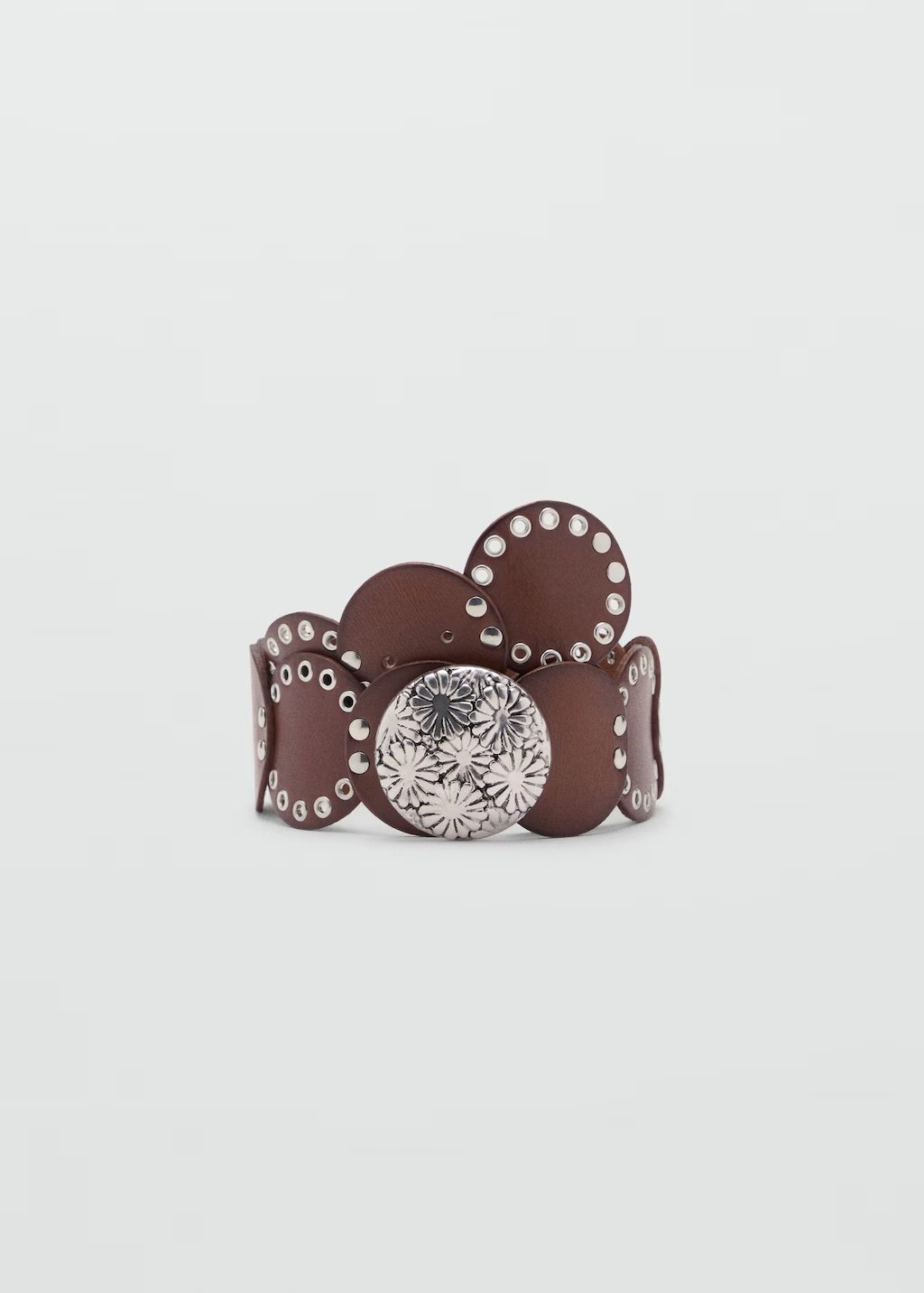 Studded leather belt